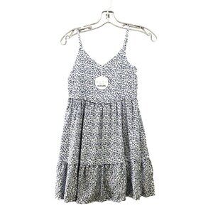 NWT Kukume Girls Size 6-7 (120 cm) Summer Dress Blue Ditzy Floral Cami Smocked